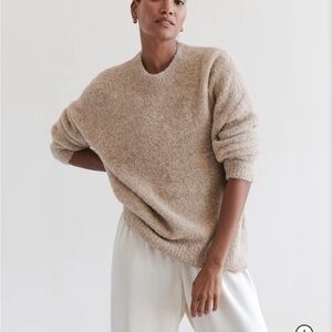 NWT Jenni Kaye Alpaca Cocoon Crewneck in Oatmeal.